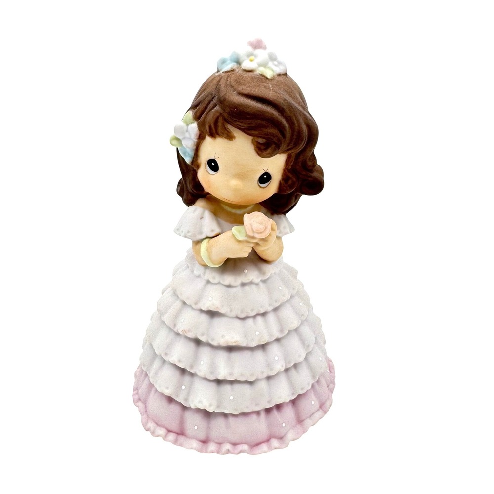 Precious Moments Vaya Con Dios Girl Figurine 531146 Enesco 1994 Rose Dress